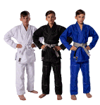 Danrho kimono BJJ 250g biele, modr, ierne