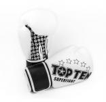 Rukavice Top Ten Superfight Stars 10OZ biele